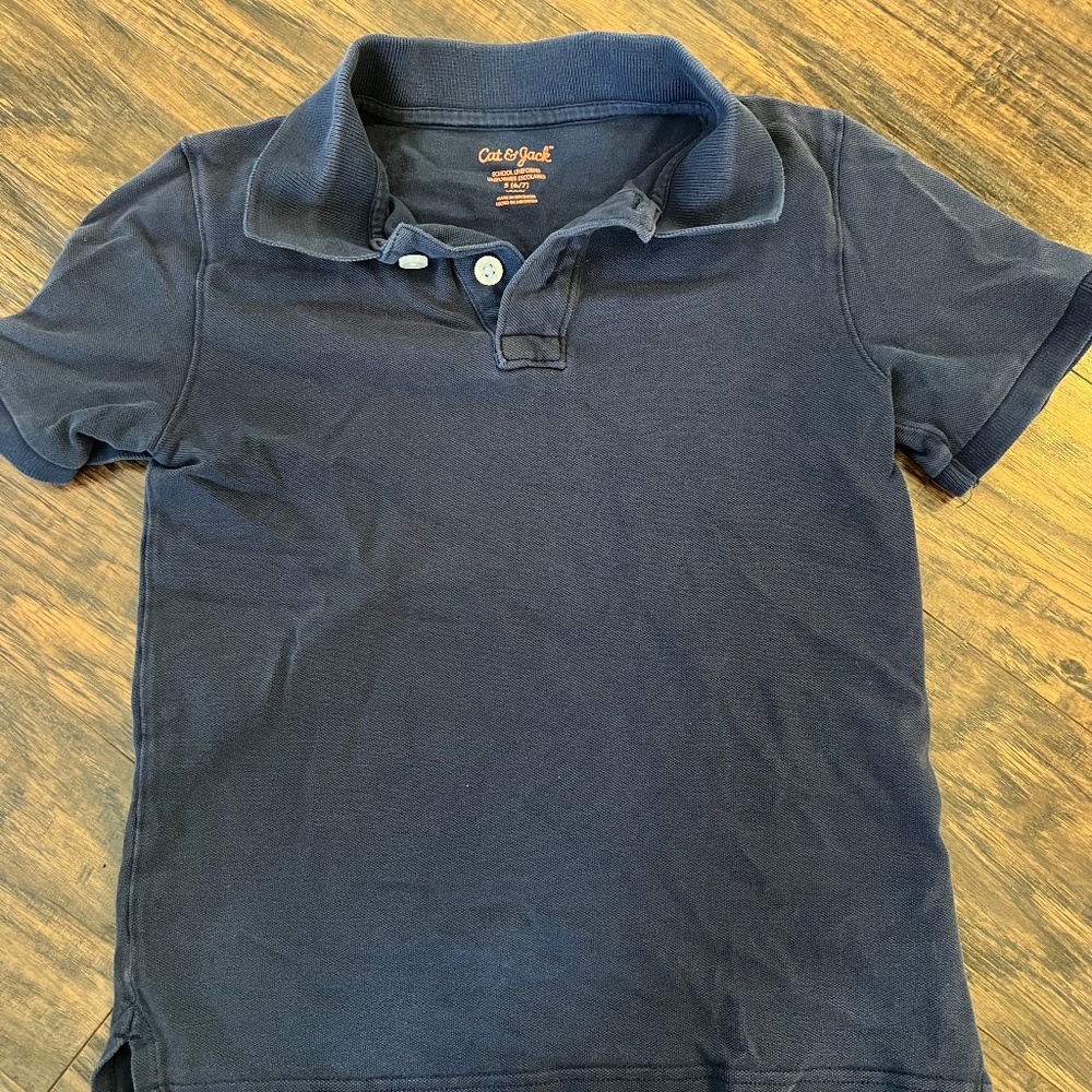 Boys Blue Size Small (6/7) Cat and Jack School Uniform Polo
